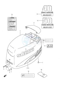 DF 50 drawing Engine Cover