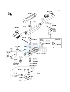 KX450F KX450FDF EU drawing Handlebar