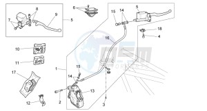 Breva IE 750 drawing Front brake system