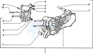 Zip 50 4T drawing Crankcase