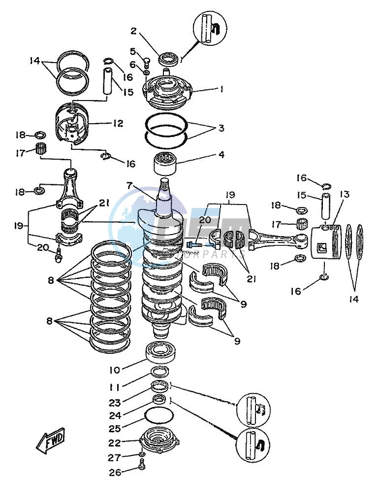 CRANKSHAFT--PISTON