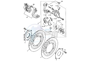 XVS DRAG STAR 1100 drawing FRONT BRAKE CALIPER