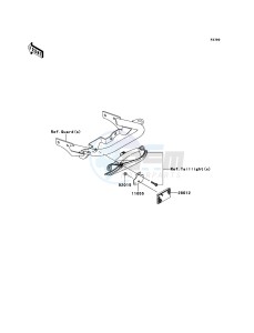 KFX450R KSF450BDF EU drawing Reflectors(EU)