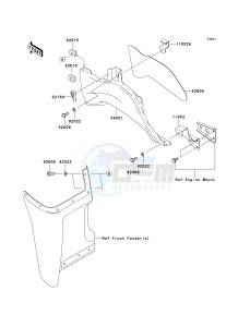 KVF 360 A [PRAIRIE 360 4X4] (A6F-A9F) A9F drawing SIDE COVERS