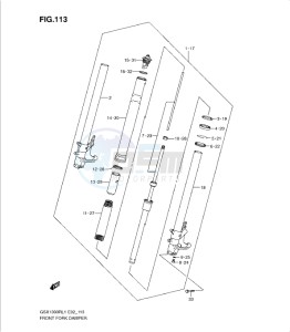 GSX1300R drawing FRONT FORK DAMPER