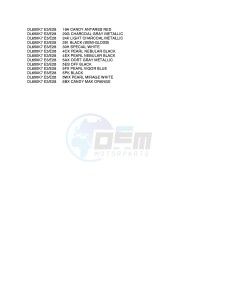 DL650 (E3-E28) V-Strom drawing * COLOR CHART *