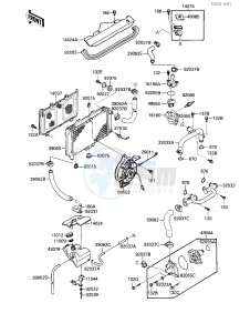 ZX 600 B [NINJA 600RX] (B1) [NINJA 600RX] drawing RADIATOR_FAN_WATER PUMP