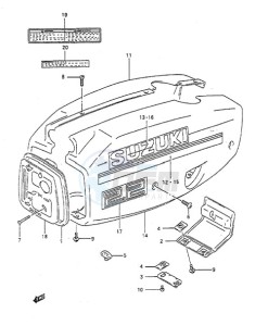 DT 2 drawing Engine Cover (DT 2.2 1997)