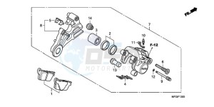 CB600F3A Europe Direct - (ED / ST 25K) drawing REAR BRAKE CALIPER (CB600F/F3)