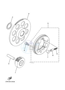 TT-R110E (BMA3) drawing STARTER CLUTCH