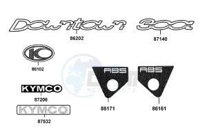 DOWNTOWN 300 I ABS drawing Emblem - Stripe