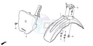 CRF100F drawing FRONT FENDER