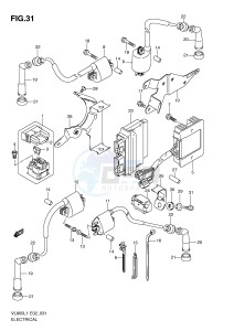 VL800 (E2) VOLUSIA drawing ELECTRICAL (VL800CL1 E2)