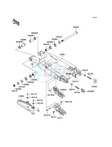 KX250F KX250T6F EU drawing Swingarm