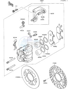 KX 125 G [KX125] (G1) [KX125] drawing FRONT BRAKE