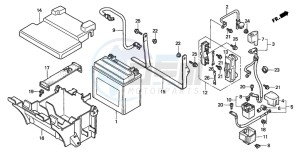 GL1500C VALKYRIE drawing BATTERY