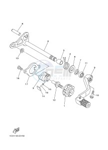 YZ125 (1SRD 1SRE 1SRF 1SRG 1SRG) drawing SHIFT SHAFT