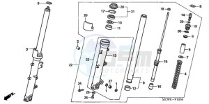 VFR800A9 UK - (E / ABS MME) drawing FRONT FORK