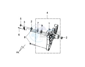 GTS 125I drawing REAR FORK - REAR SUSPENSION