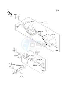 KL 250 D [KLR250] (D15-D19) [KLR250] drawing TAILLIGHT-- S- -