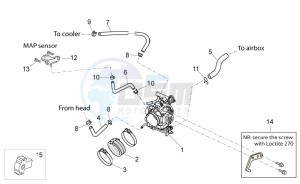 Pegaso Strada-Trail 650 ie drawing Throttle body