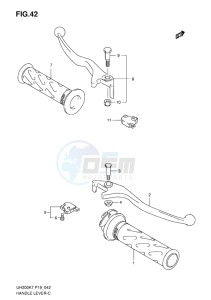 UH200 BURGMAN EU-UK drawing HANDLE LEVER