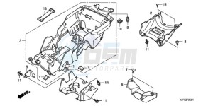 CBR1000RAA UK - (E / ABS MKH) drawing REAR FENDER (CBR1000RA)