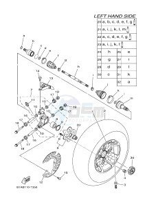 YFM700FWAD GRIZZLY 700 (B1AT) drawing REAR WHEEL