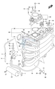 DF 200A drawing Intake Manifold/Throttle Body