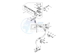 TW 125 drawing FRONT MASTER CYLINDER