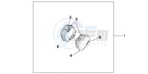 XL1000VAB drawing 35L PANNIER SET SHASTA WHITE