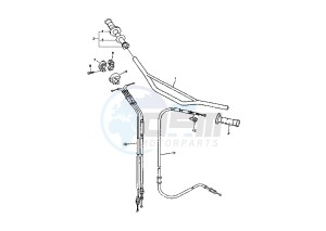 WR F 450 drawing STEERING HANDLE – CABLE