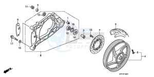 SH1259 France - (F / CMF) drawing REAR WHEEL/SWINGARM (SH1259/1509)