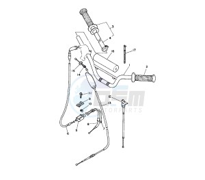 PW 80 drawing STEERING HANDLE AND CABLE