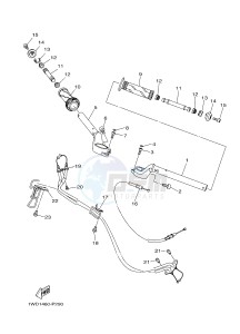 YZF-R25 249 (1WDE) drawing STEERING HANDLE & CABLE