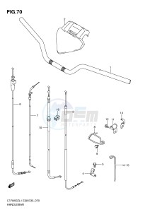 LT-R450 (E28-E33) drawing HANDLEBAR (LT-R450ZL1 E33)