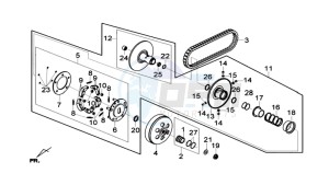 MAXSYM 600I ABS drawing CLUTCH / V-SNAAR