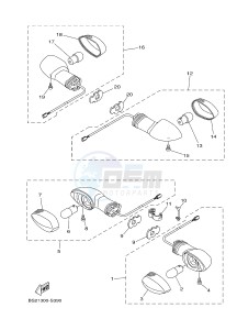 MTN850 MTN-850D MT-09 SP (B6C1) drawing FLASHER LIGHT