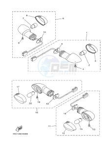 MT09 900 BELGIUM drawing FLASHER LIGHT