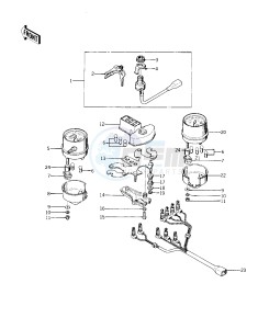 KZ 400 A (A1-A2) drawing METERS_IGNITION SWITCH