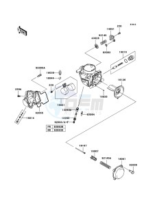 KVF750 4x4 KVF750A6F EU GB drawing Carburetor Parts