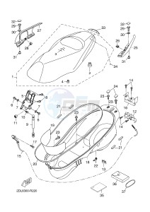 YP250R X-MAX 250 (2DL8 2DL8 2DL8 2DL8) drawing SEAT