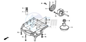 CB600F2 CB600F drawing OIL PAN/OIL PUMP