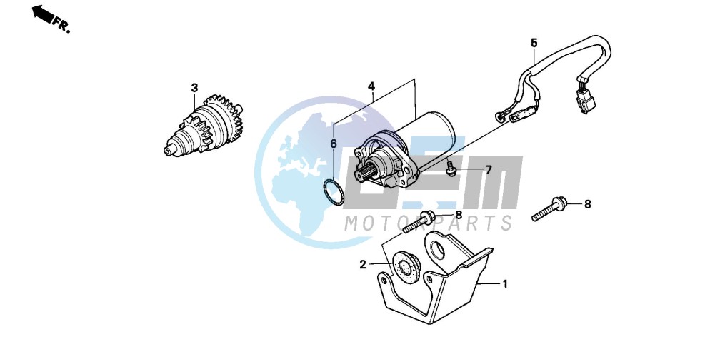 STARTING MOTOR (PK50MS/SMS)