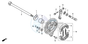 NX125 drawing REAR BRAKE PANEL