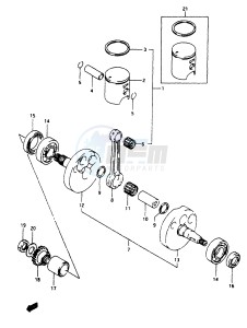 RM80 (T-V) drawing CRANKSHAFT