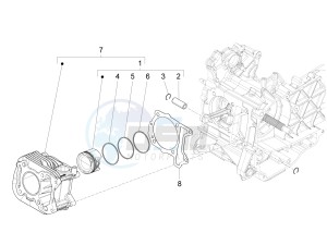 946 125 4T 3V ABS (EMEA, APAC) drawing Cylinder-piston-wrist pin unit