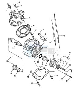 TZR RR 125 drawing CYLINDER HEAD