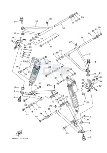 YFZ450R YFZ45YSSH YFZ450R SPECIAL EDITION (BW24) drawing FRONT SUSPENSION & WHEEL