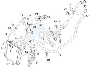 MP3 300 ie lt Touring drawing Cooling system